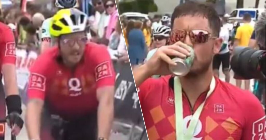私たちがそこに持っている人：エデン・ハザードはグラン・フォンドを運転し、その後ビールを楽しんでいます