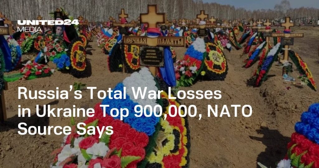 ウクライナでのロシアの総戦争損失トップ900,000、NATOソースは言う