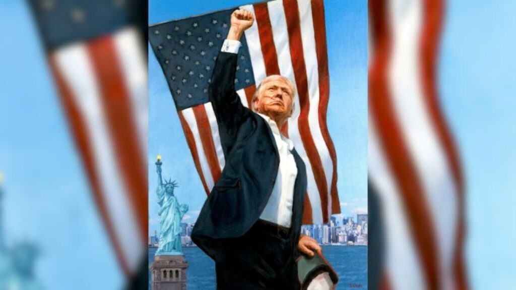 プーチン氏が贈った謎のトランプ氏肖像画、制作者が詳細明かす - CNN.co.jp