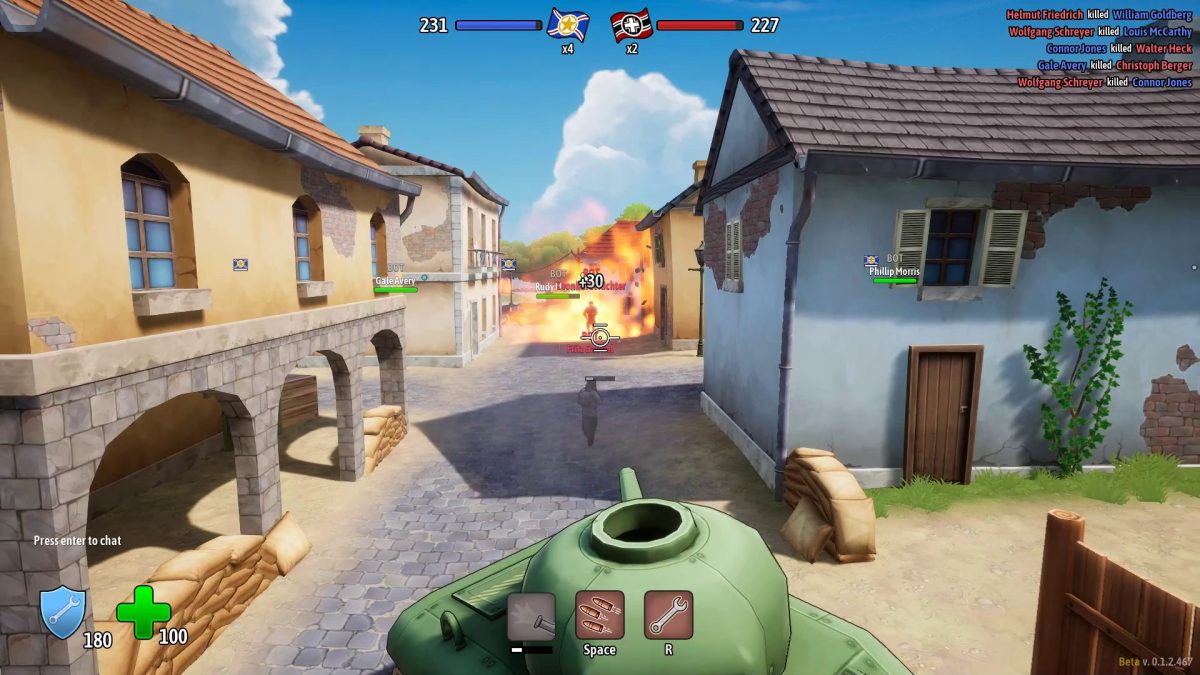 『Battlefield Heroes』インスパイアの第二次大戦シューター『Heroes of Valor』プレイテスト開催中 / 歩兵+乗り物+BOTのカオスな大人数戦
