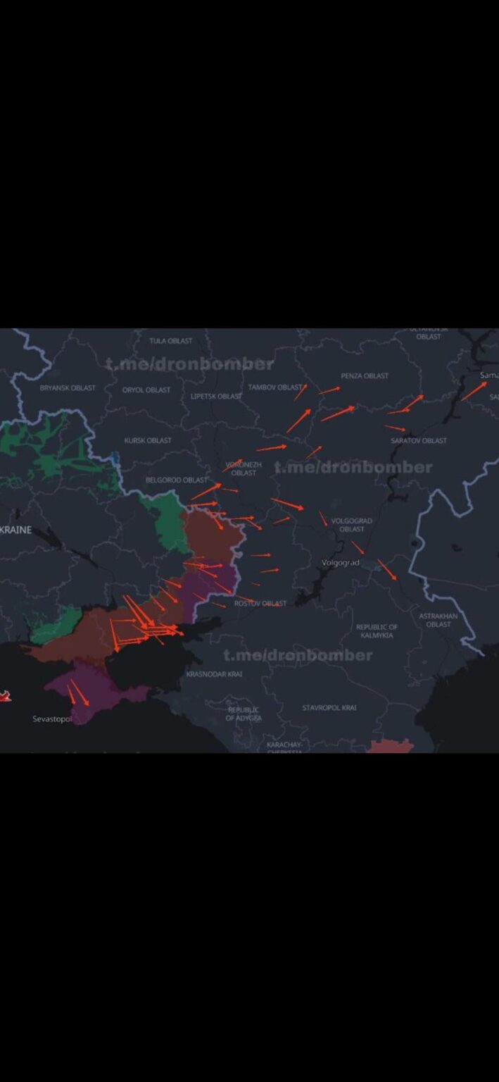 ウクライナは、別の巨大なドローンの波を発射しています。 「blyat」映像の準備をします
