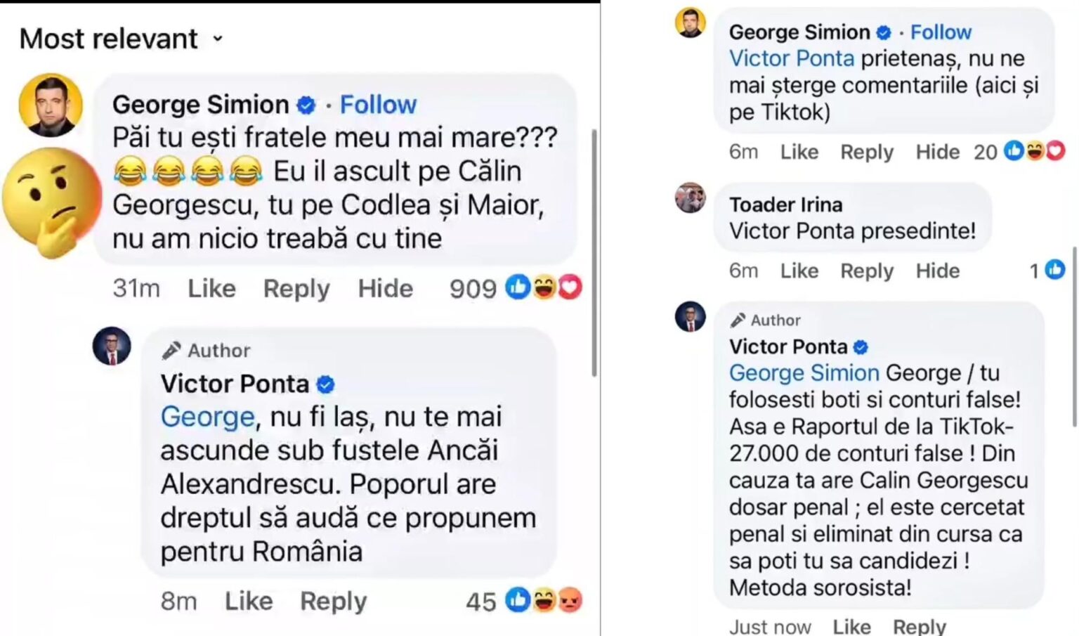 FacebookでのPonta-Simionレプリカの交換