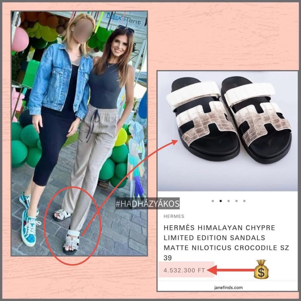 ákosHadházy：Daily Luxi：Kata Sarka（CecíliaRogánとBusiness Partnerのガールフレンド）400万のスリッパ。 1歳の純給与からの平均的な教師