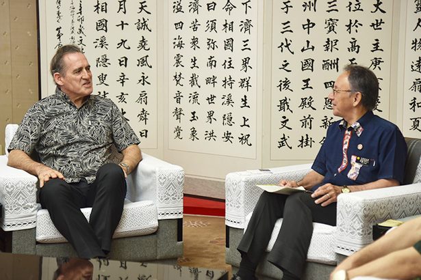 ＮＺと沖縄の交流を幅広く　大使、知事と面談