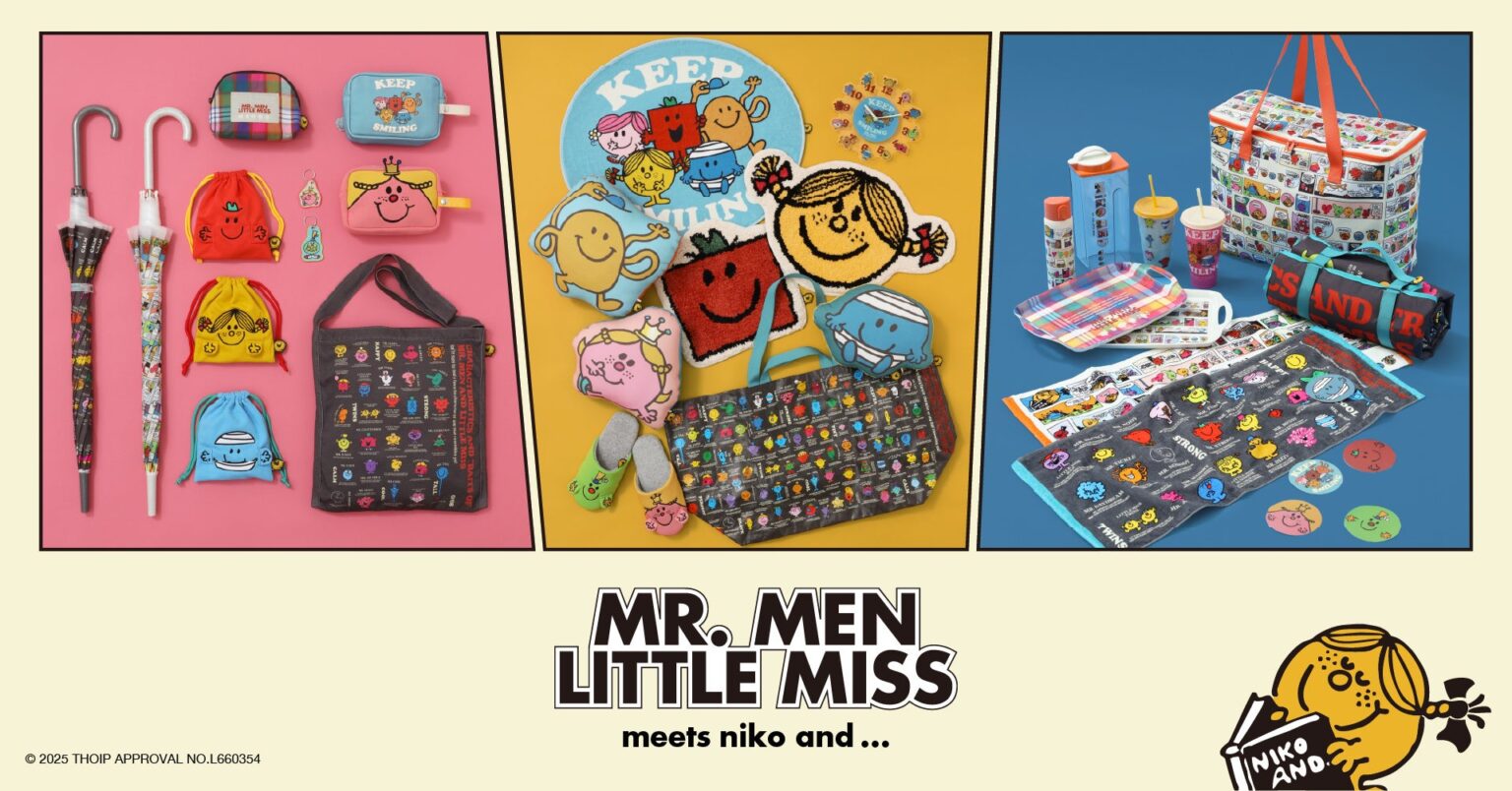 「niko and ...」が、イギリスの国民的キャラクター「MR. MEN LITTLE MISS」とのコラボアイテムを5月9日（金）より、WEBで先行予約発売！