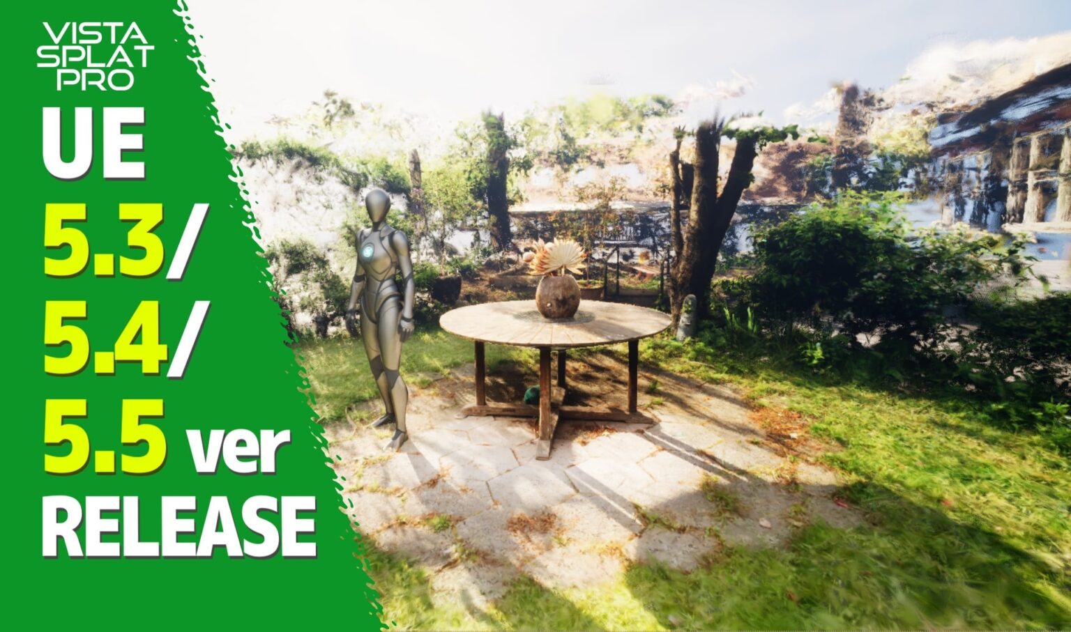 3D Gaussian SplattingデータをUnreal Engineで動的な影に対応した描画を可能にするプラグイン「Vista Splat Pro」が、UE5.3、5.4、5.5に対応