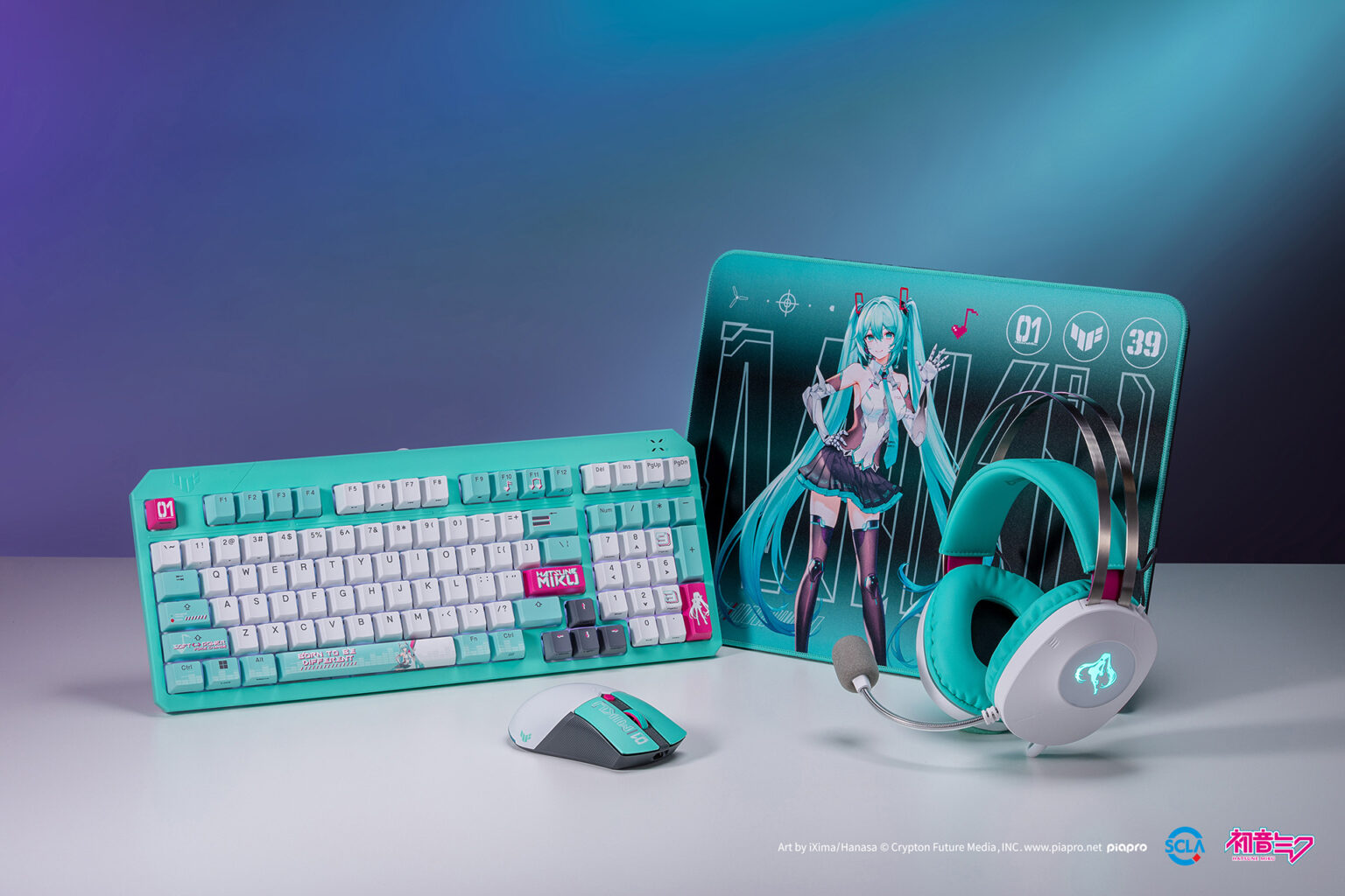 ASUS「TUF Gaming」×初音ミクのコラボゲーミングデバイスが6月中旬発売決定！ ラインナップ公開 - GAME Watch