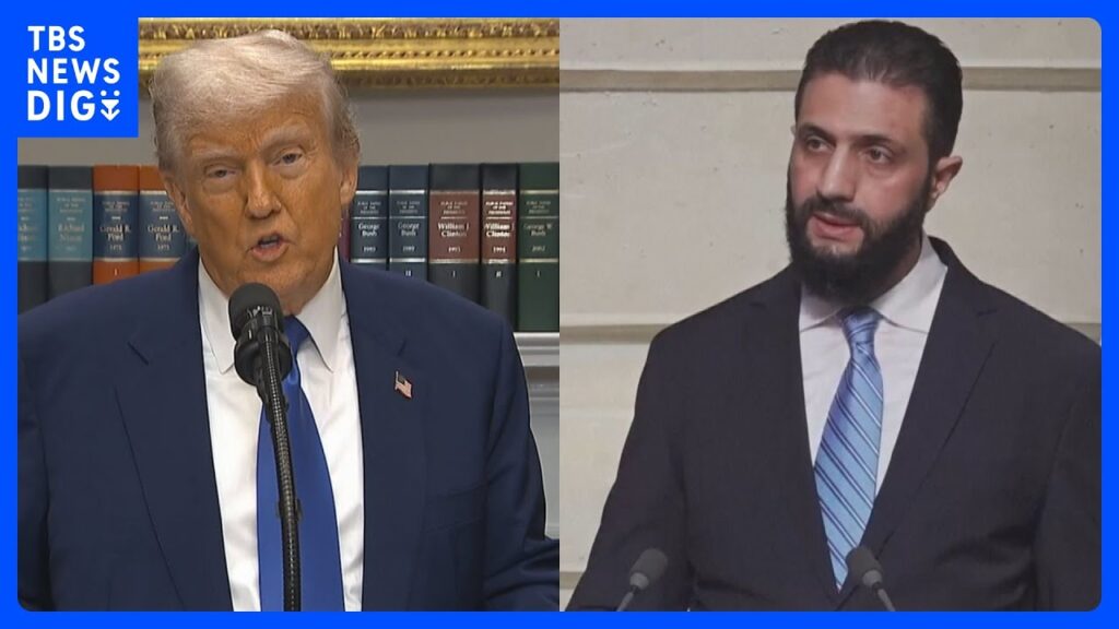 【速報】トランプ大統領とシリア暫定大統領が面会　25年ぶりの首脳接触｜TBS NEWS DIG