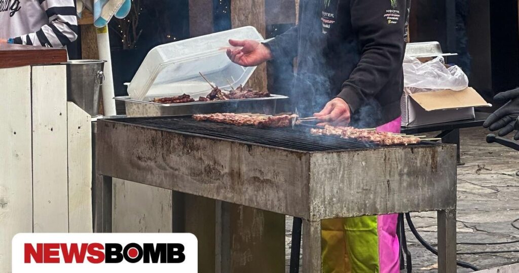 最後に、串焼きとベーキングとのフェスティバルで - ケータリングでのみ
