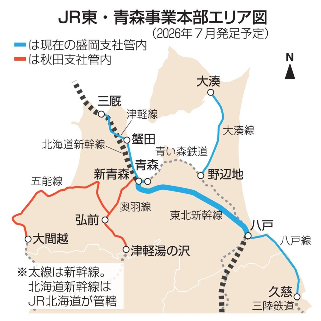 JR東「青森事業本部」新設 2026年7月に（Web東奥） - Yahoo!ニュース