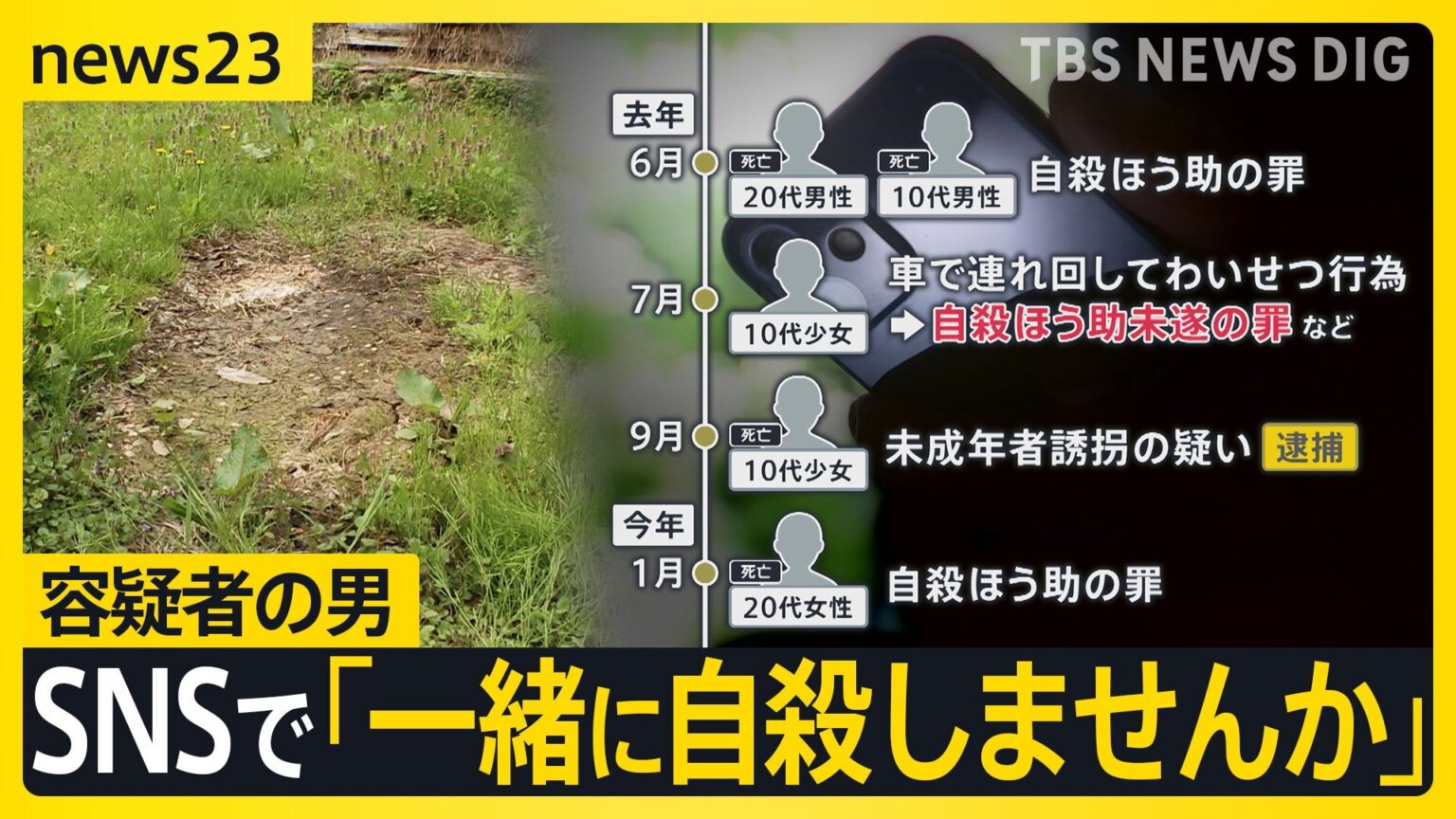 山形・10代少女誘拐疑い　遺体は携帯の電波届かない山奥に…　容疑者の男（36）過去にはSNSで「一緒に自殺しませんか」と呼びかけも【news23】（TBS NEWS DIG Powered by JNN）