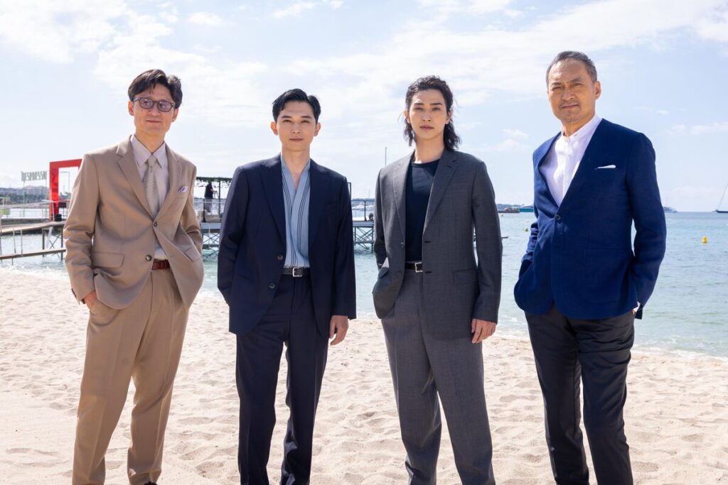 カンヌ国際映画祭に参加した（左から）李相日監督、吉沢亮、横浜流星、渡辺謙（C）KAZUKO WAKAYAMA