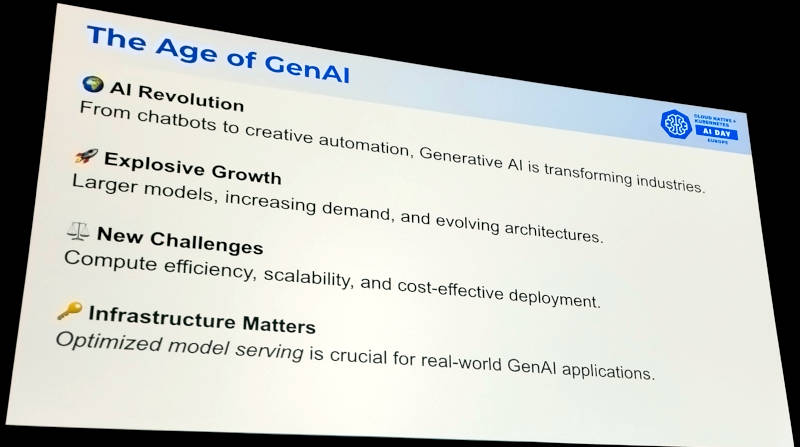 GenAIの時代というスライドで生成AIの課題を解説