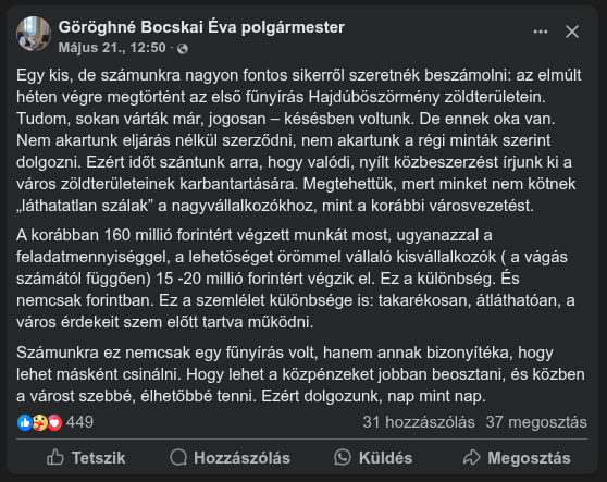 フィデスの後のhajdúböszörmény