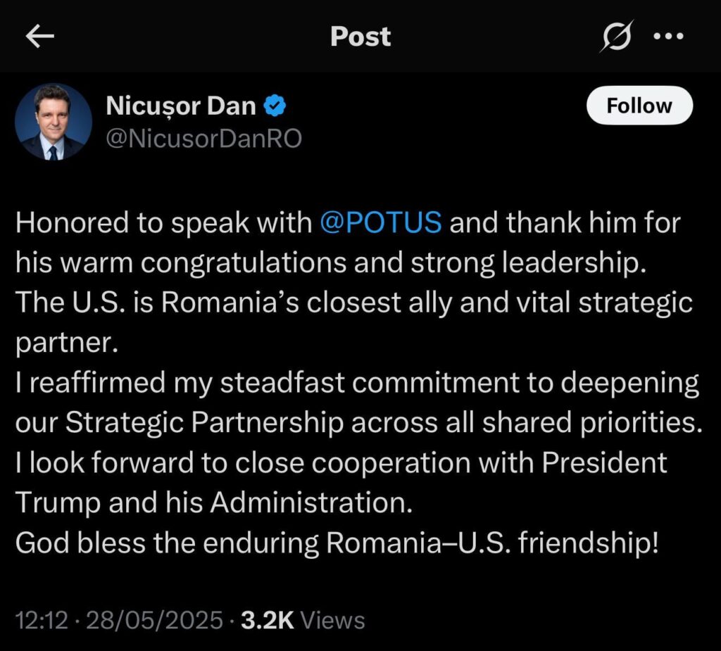 ニコア・ダンはトランプとの議論を確認します