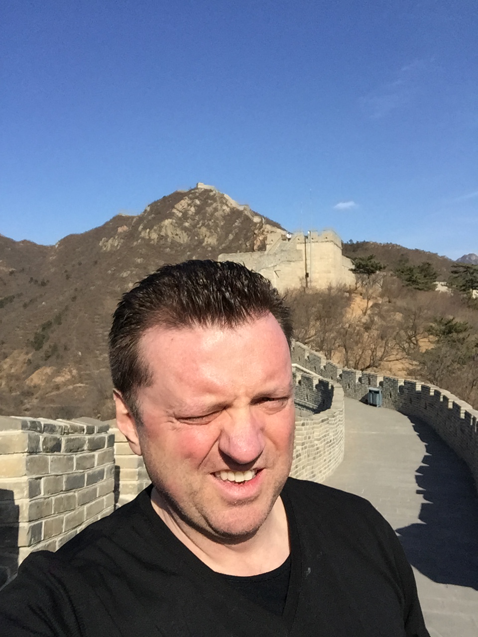 シュメッドさん。万里の長城にて撮影