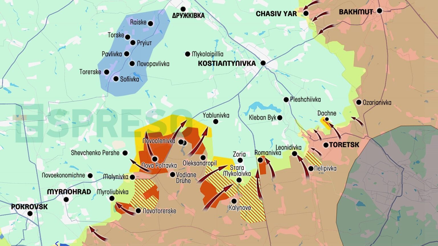 ロシア - ウクレーン戦争地図の更新とフロント分析。今週、衝突の数はわずかに減少しました。ロシアの主要な攻撃は、ポクロフスクとノボパブリブカ地域でまだ進行中です。ウクライナ国防軍は前線を保持しています。局所的な戦闘作戦は、スミー地域の国境近くで行われています。