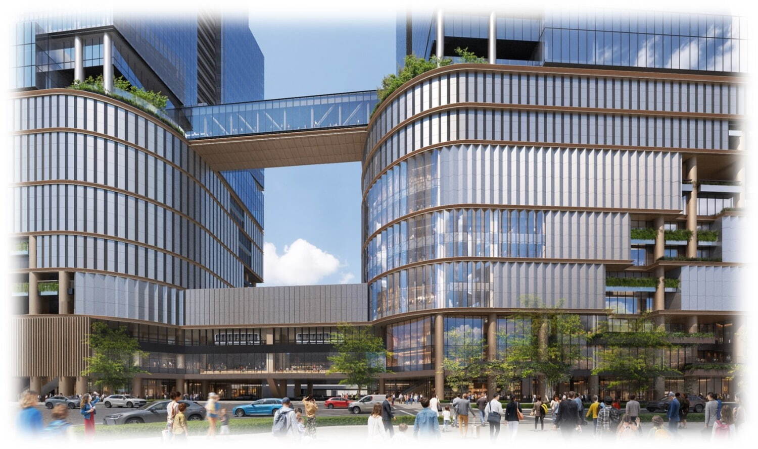 南北歩行者ネットワークと空中回廊 イメージ
デザインアーキテクト：株式会社日建設計・SKIDMORE, OWINGS ＆ MERRILL LLP