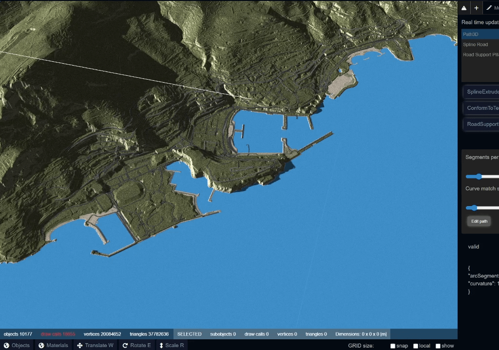 Monaco 2.0- OSMデータから生成された3D道路と交差点。今、地形で、すぐに運転可能です！ wip