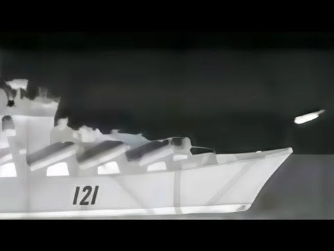 目に見えない映像：ウクライナのミサイルヒットMoskva（2022）
