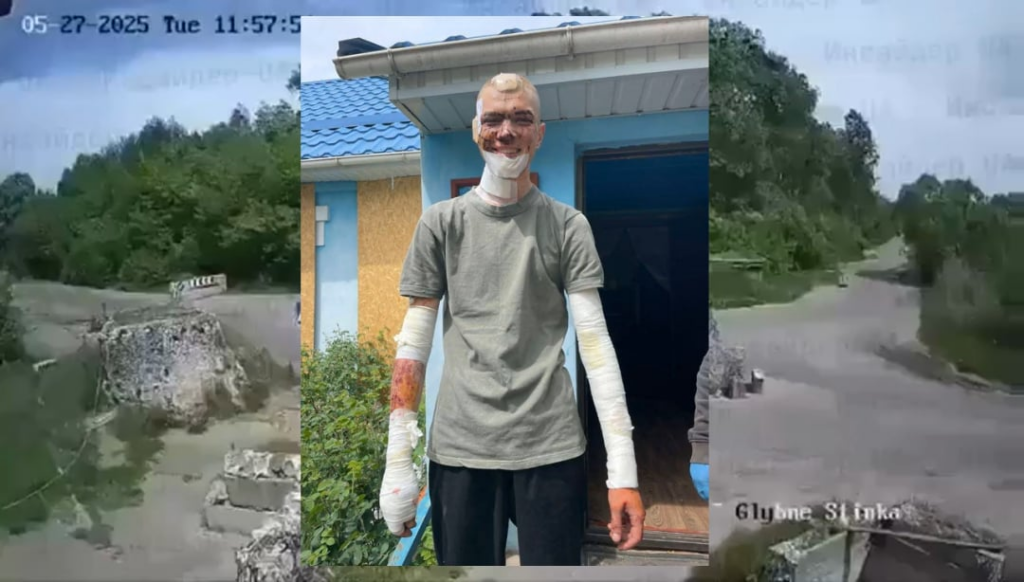 良いニュース：チェックポイントで警備されている間にロシアのランセットストライキに見舞われたウクライナの警官。 2025年5月30日