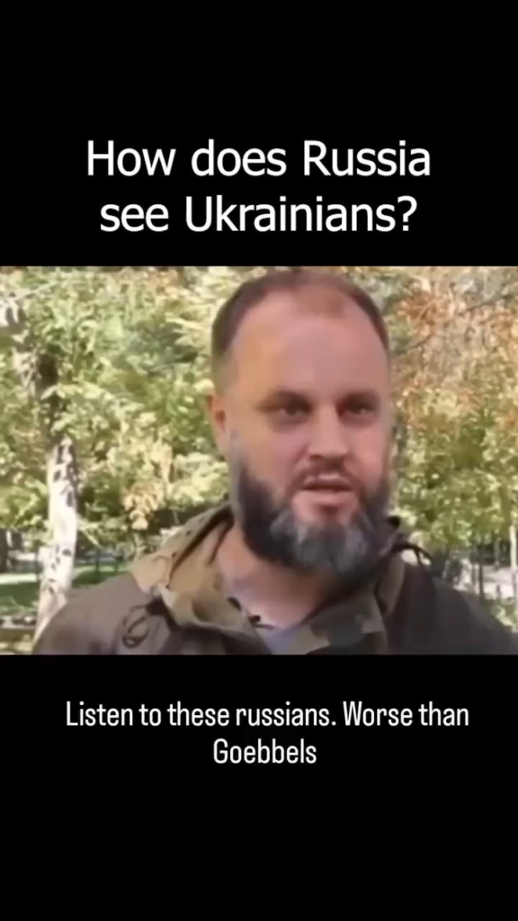 テレビでウクライナ人について話す普通のロシア人...