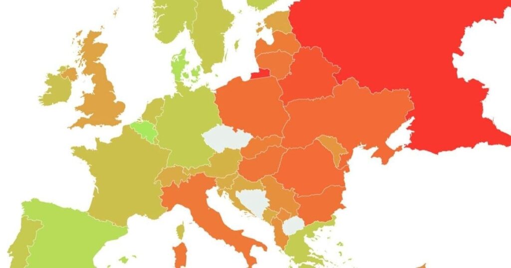英国はかつてヨーロッパで最もLGBTQ+フレンドリーな国でした - 今では22番目です