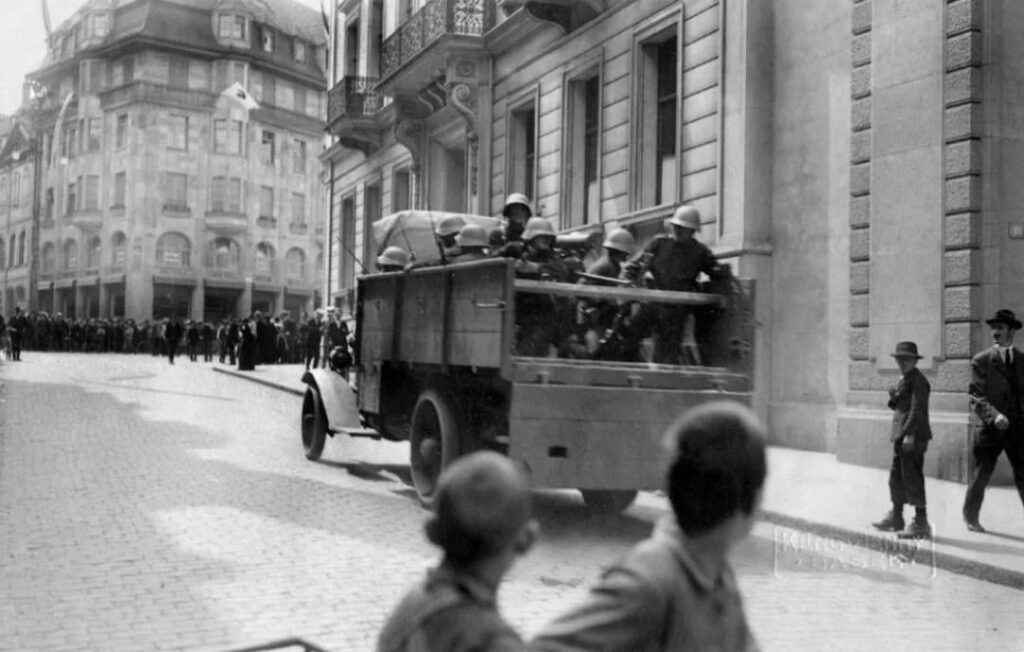 1918年のゼネストと陸軍の展開に関する質問