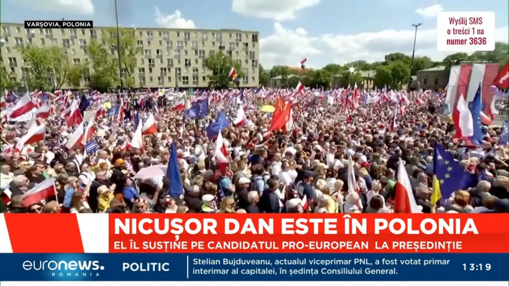 ワルシャワのnicușor danから与えられたポーランドのメッセージ