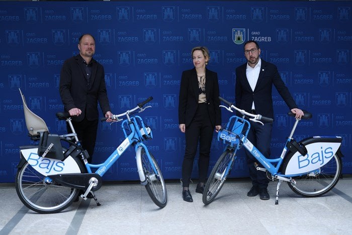 ザグレブ市は、新しい公共自転車システムである「Bajs」を導入しました