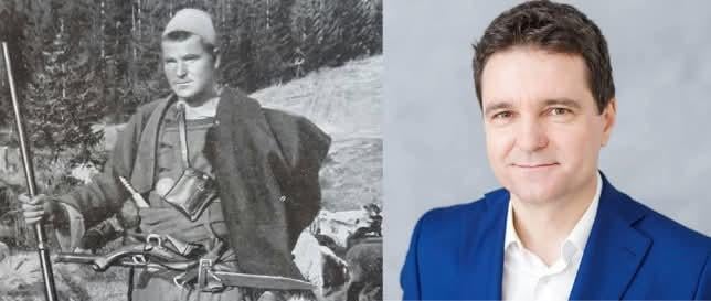 ロドピ山（20世紀）のブルガリアの羊飼いとルーマニアの大統領候補Nicușor Dan