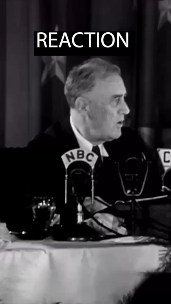 1939年、ルーズベルト大統領はヒトラーにヨーロッパに侵入しないように促し、代わりに平和的な貿易を示唆した。ヒトラーは国会議事堂の前に嘆願をock笑した。すぐに、彼はポーランドに侵入しました。第二次世界大戦を開始しました。攻撃的な政権を和らげることの無益さの厳しい教訓。