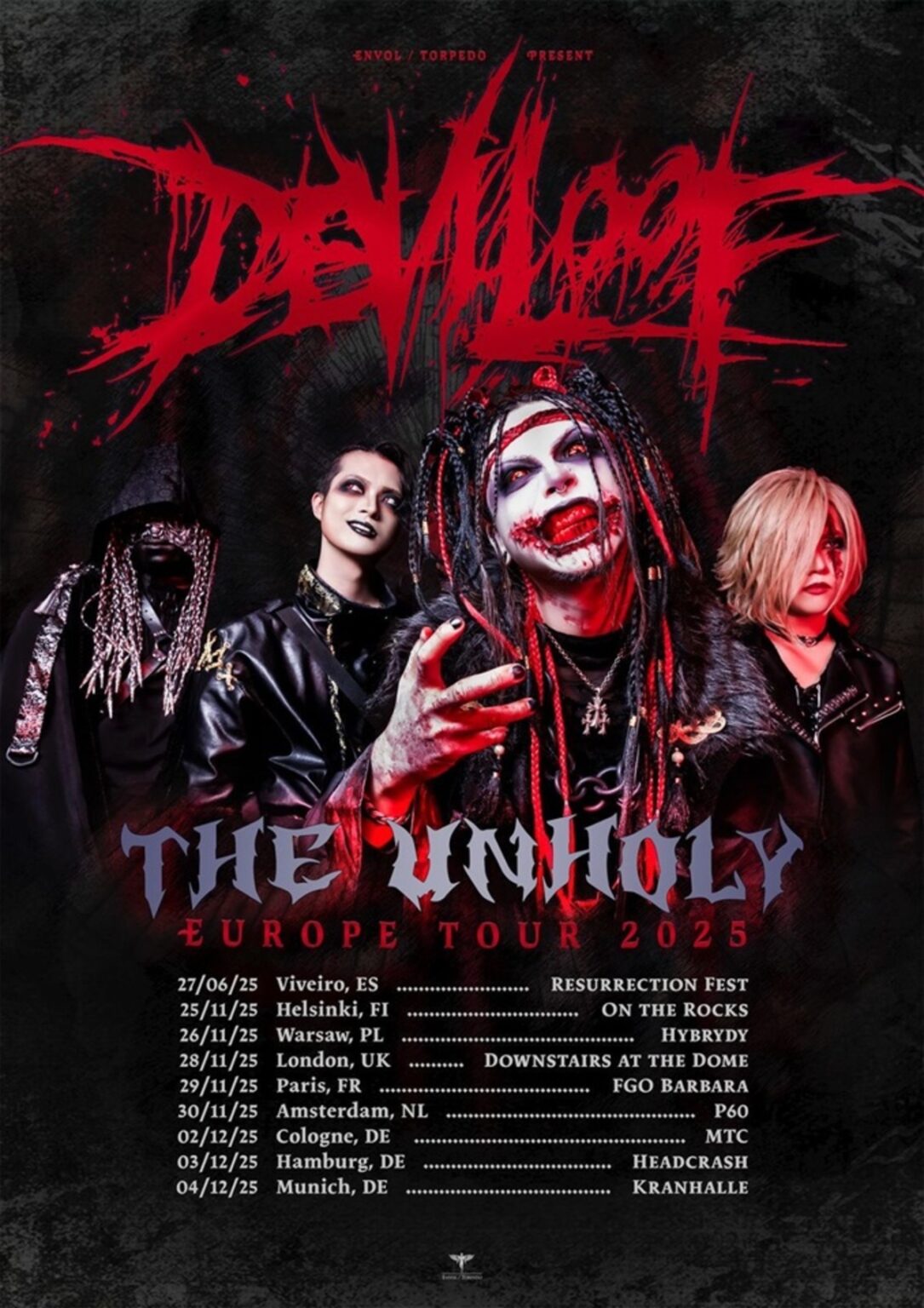 DEVILOOF、ヨーロッパ・ツアー”EUROPE TOUR 2025 -THE UNHOLY-“開催決定! DEVILOOF、ヨーロッパ・ツアー"EUROPE TOUR 2025 -THE UNHOLY-"開催決定!