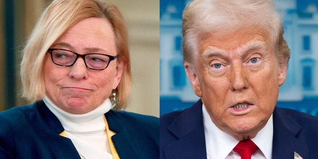 メイン州知事ジャネットミルズはドナルドトランプを破り、トランスキッズを守りながら学校給食の資金を回復します。彼女は彼が法廷で彼を見るだろうと言った。彼女はそうしました。彼女は勝ちました。