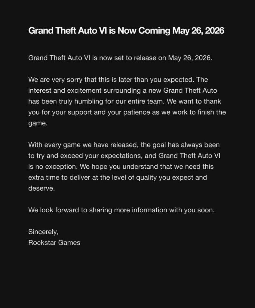 親愛なる仲間の市民、GTA VIは正式にシフトされました。