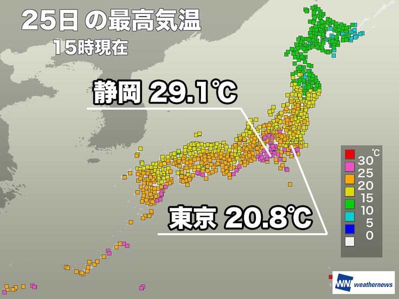 西・東日本太平洋側で夏日のところも 明日も過ごしやすい体感