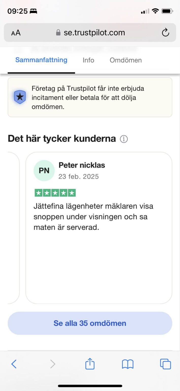 TrustPilotのRentia