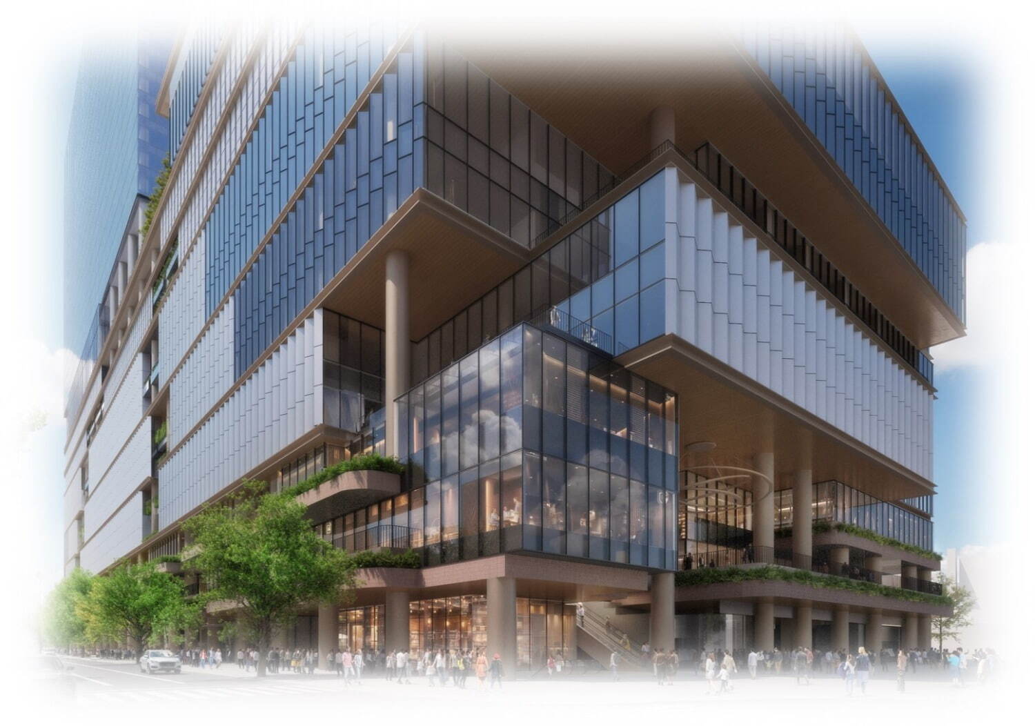 駅前広場側ファサード イメージ
デザインアーキテクト：株式会社日建設計・SKIDMORE, OWINGS ＆ MERRILL LLP