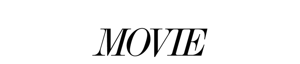 text displaying the word movie in a stylized font