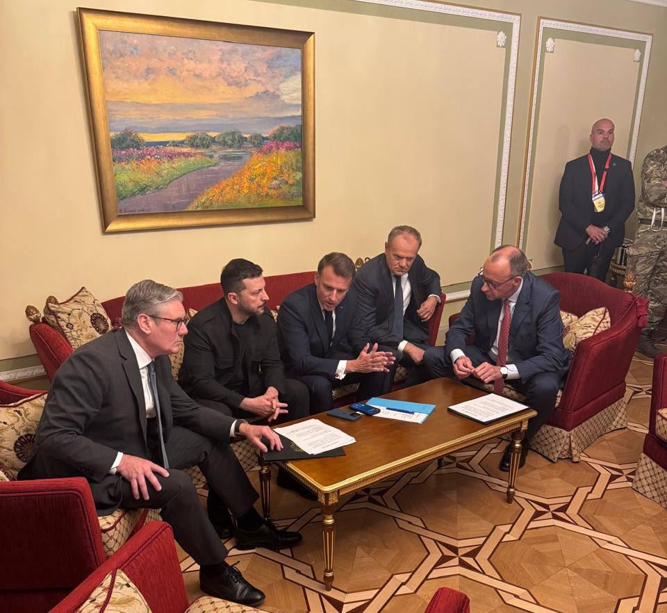 Zelensky、Macron、Starmer、Merz and Tusk：歴史的な瞬間、Yermak。