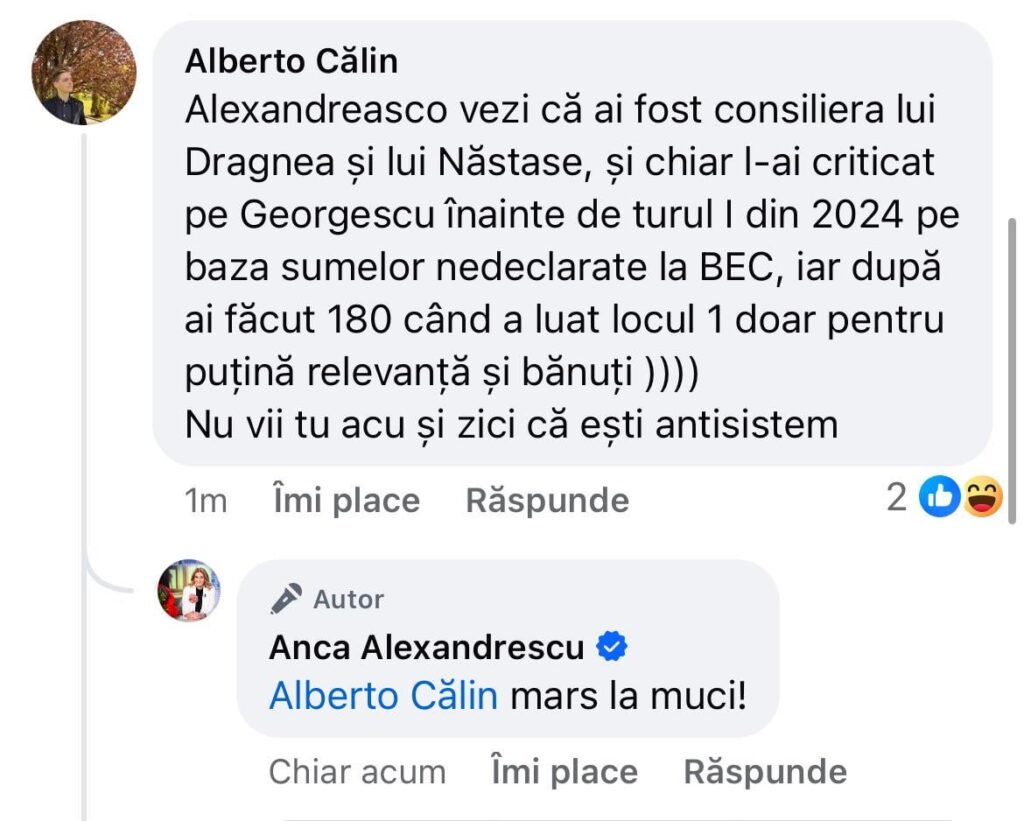 Anca Alexandrescuが私をブロックしました