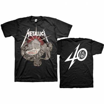 【予約商品】METALLICA バンドTシャツ ユニセックス: 40th Anniversary Garage (Black) (Back Print) - BLACK