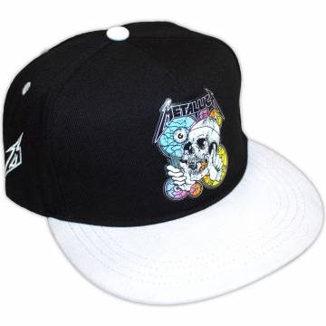 【予約商品】METALLICA Unisex Snapback Cap: The Shortest Straw Multi Eyes (Black & Grey) - BLACK & GREY