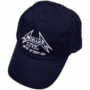 【予約商品】METALLICA Unisex Baseball Cap: Live (Navy Blue) - NAVY BLUE