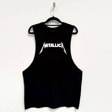 【予約商品】METALLICA Unisex Vest バンドTシャツ: Logo (Black) - BLACK