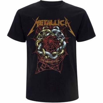 【予約商品】METALLICA バンドTシャツ ユニセックス: Ruin/Struggle (Black) (Back Print) - BLACK