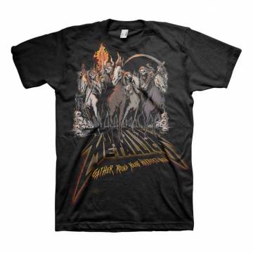 【予約商品】METALLICA バンドTシャツ ユニセックス: 40th Anniversary Horsemen (Black) - BLACK