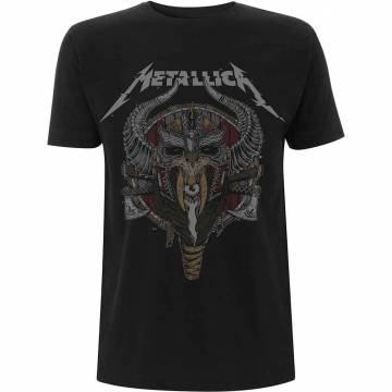 【予約商品】METALLICA バンドTシャツ ユニセックス: Viking (Black) - BLACK