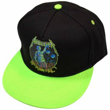 【予約商品】METALLICA Unisex Snapback Cap: And Justice For All (Black & Green) - BLACK & GREEN