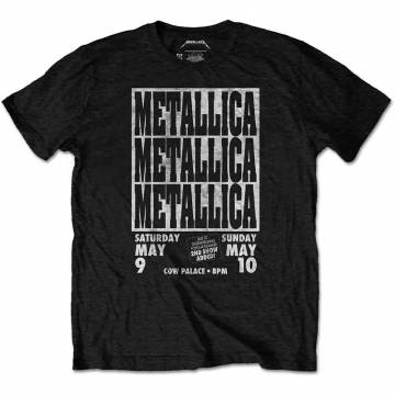 【予約商品】METALLICA バンドTシャツ ユニセックス: Cow Palace (Black) - BLACK
